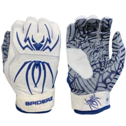 2022 Spiderz HYBRID Batting Gloves: White/Navy