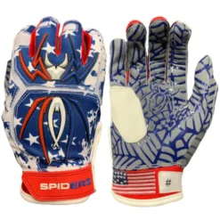 2022 Spiderz HYBRID Batting Gloves: USA Flag