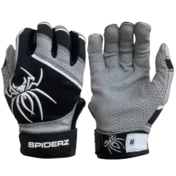 2022 Spiderz PRO Model Batting Gloves: Black/Grey