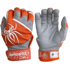 2022 Spiderz PRO Model Batting Gloves: Orange/White