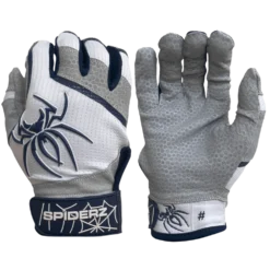 2022 Spiderz PRO Model Batting Gloves: White/Navy Blue