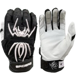 2022 Spiderz ENDITE Batting Gloves: Black And White