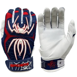 2022 Spiderz ENDITE Batting Gloves: Navy Blue/Red/White