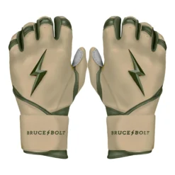 Bruce Bolt Premium Pro Military Series Long Cuff Batting Gloves: Beige