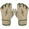 Bruce Bolt Premium Pro Military Series Short Cuff Batting Gloves: Beige
