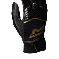Miken Softball MK7X Adult Black And Gold Batting Gloves: MBGGLD-BLK