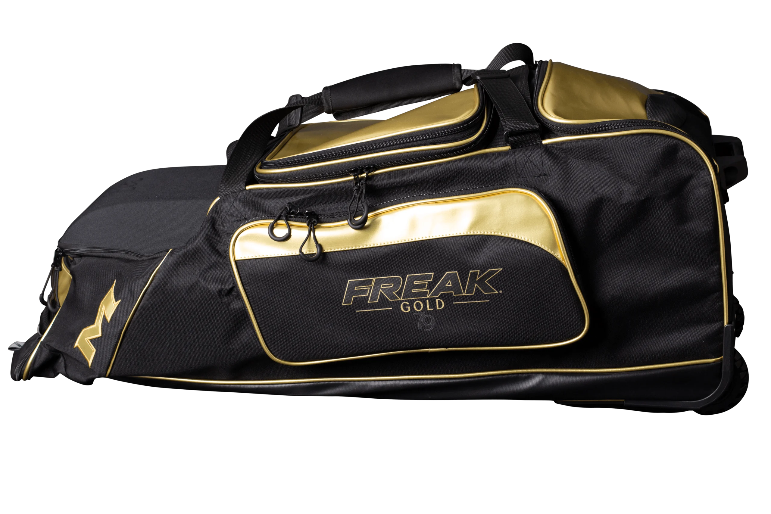 2022 Miken MK7X Championship Wheeled Roller Bag (Freak Gold Series): MKMK7X-CH-GLD