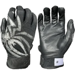 Limited Edition Spiderz PRIZM Batting Gloves: Black Mamba