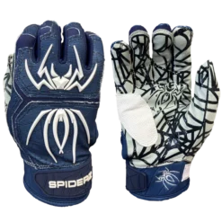 2023 Spiderz HYBRID Batting Gloves: Navy/White