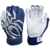 2022 Spiderz PRIZM Batting Gloves: Navy Blue/Silver