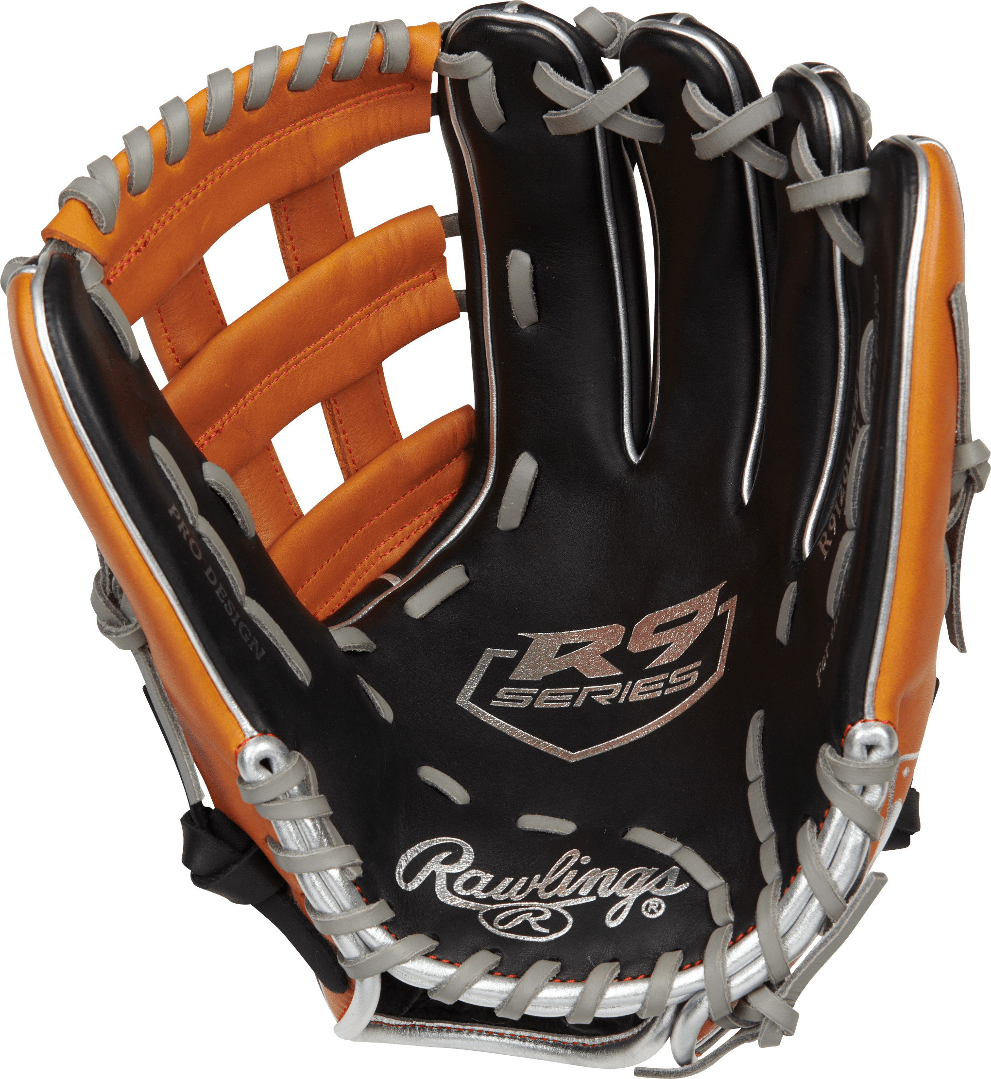Rawlings R9 Contour Series 12" Infield/Pitcher's Baseball Glove: R9120U-6BT - Image 3