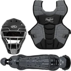 Rawlings Adult Black/Graphite VELO 2.0 Catcher's Gear Box Set: CSV2A-B/GPH