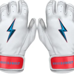 Bruce Bolt PREMIUM PRO BRINSON Series Short Cuff Batting Gloves: White