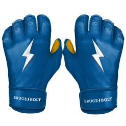 Bruce Bolt PREMIUM PRO Short Cuff Batting Gloves: Royal