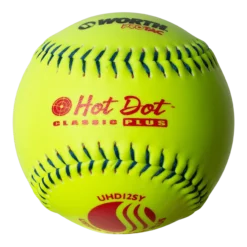 Worth 12" Classic Plus USSSA Hot Dot Slowpitch Softballs (Dozen): UHD12SY