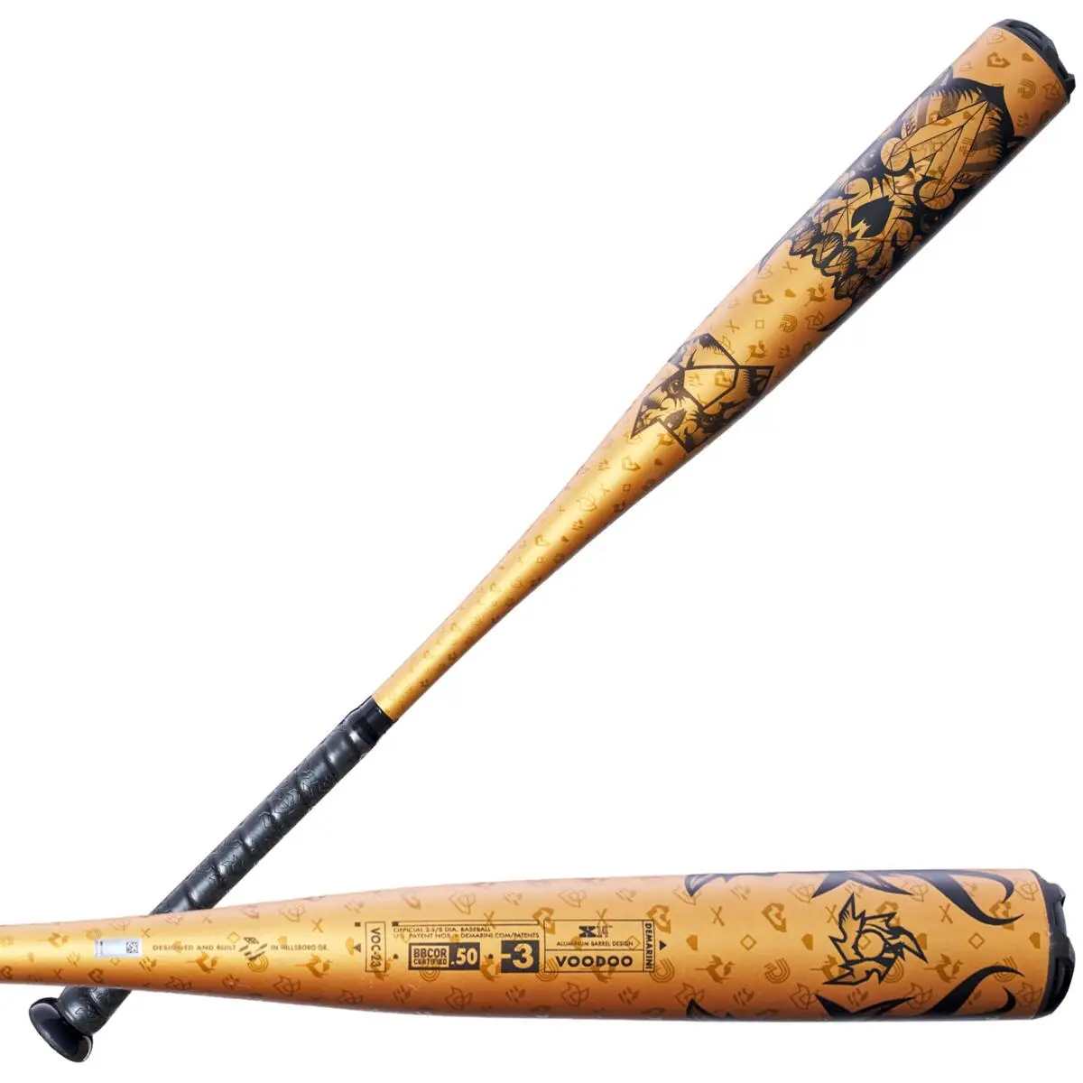 2023 DeMarini Voodoo One Gold BBCOR (-3) Baseball Bat: WBD2352010 - Image 10
