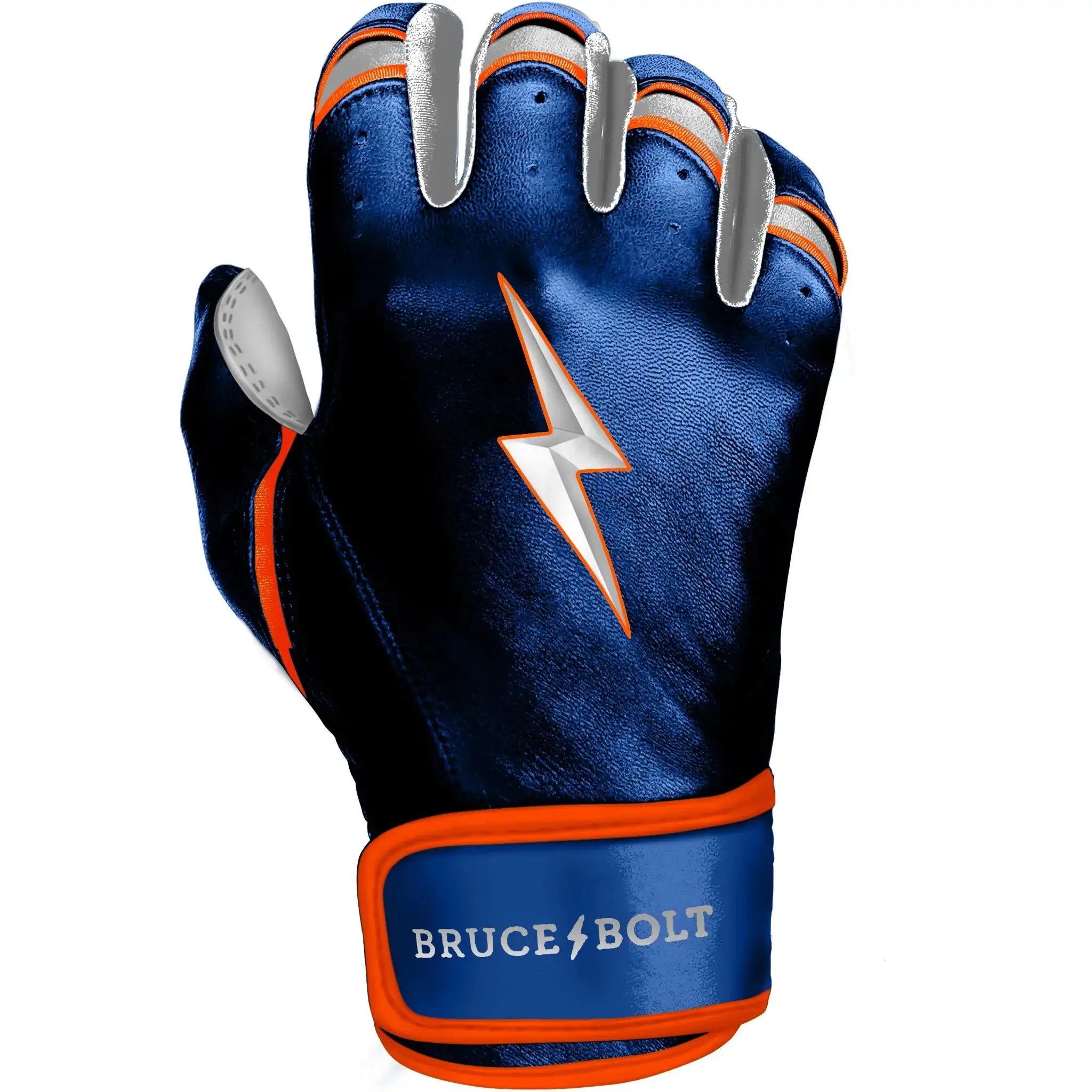 Bruce Bolt PREMIUM PRO NIMMO Short Cuff Batting Gloves: Blue - Image 2