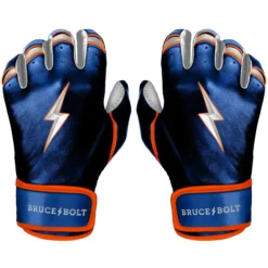 Bruce Bolt PREMIUM PRO NIMMO Short Cuff Batting Gloves: Blue