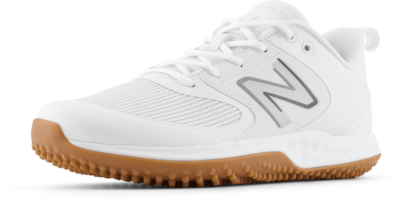 New Balance Fresh Foam 3000 V6 (White & White Gum Sole) Turf Trainer: T3000TW6 - Image 4