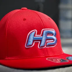 HB Sports Headbanger Sports Exclusive I8508 Flexfit Aerated Performance Hat: Red / Carolina Blue