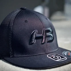HB Sports Headbanger Sports I8501 Cap America Flexfit Performance Trucker Mesh Back Hat: Blackout