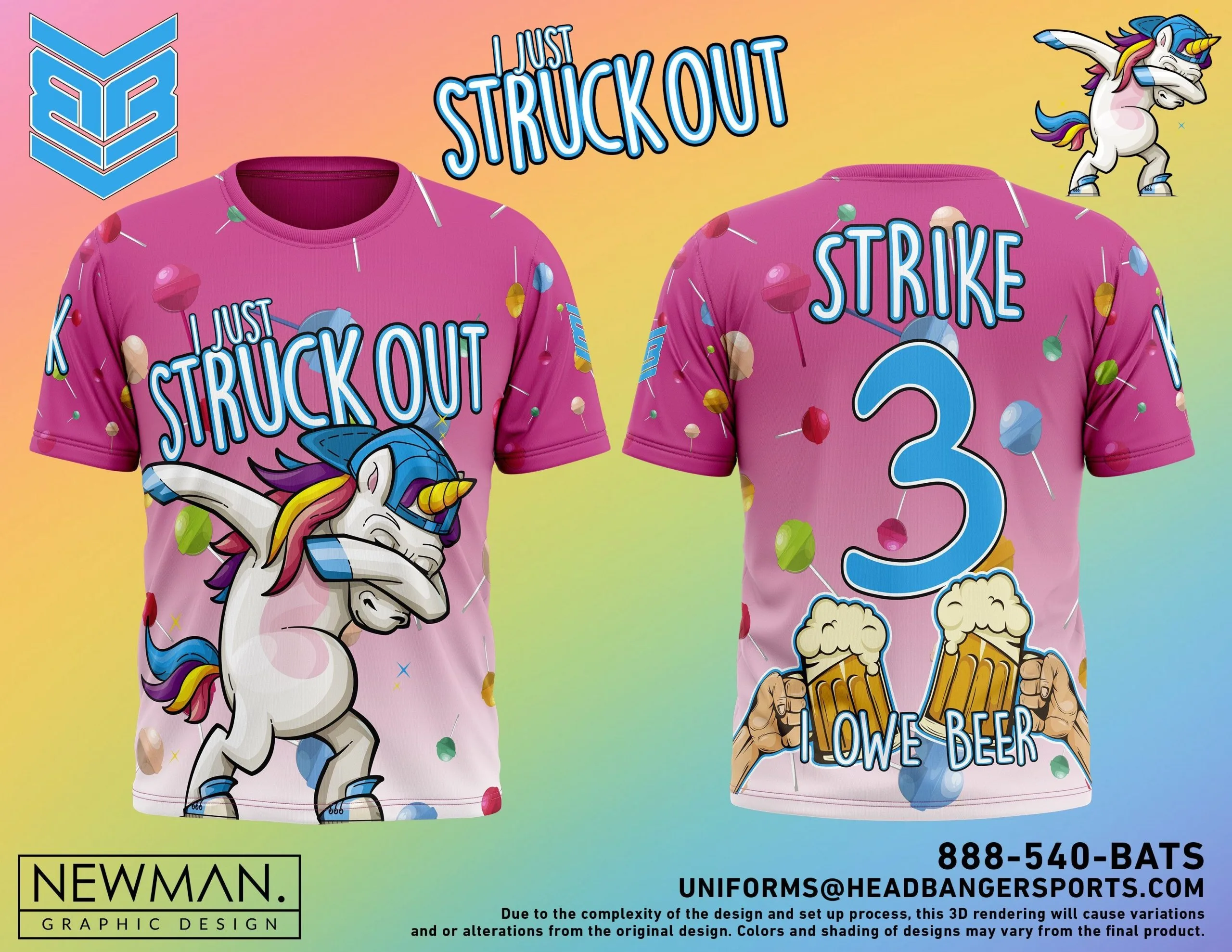 HB Sports Banger Brand " I Just Struck Out " SS Jersey