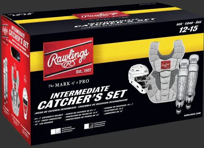 Rawlings Intermediate Black/Graphite VELO 2.0 Catcher's Gear Box Set: CSV2I-B/GPH - Image 2