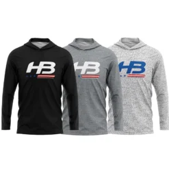 HB Sports Headbanger Sports Exclusive Ultra Lightweight Long Sleeve Hoodies: Stars & Bars