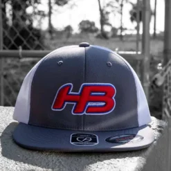 HB Sports Headbanger Sports I8501 Cap America Flexfit Performance Trucker Mesh Back Hat: Graphite / White / RWB