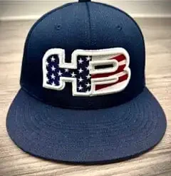 HB Sports Exclusive ES342 Fitted Hat: NAVY USA