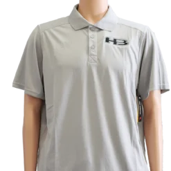 HB Sports Logo New Balance Light Grey Performance Tech Polo: TMMT706