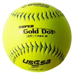 Worth 12" Super Gold Dot PRO M USSSA Slowpitch Softballs (Dozen): UM12CY
