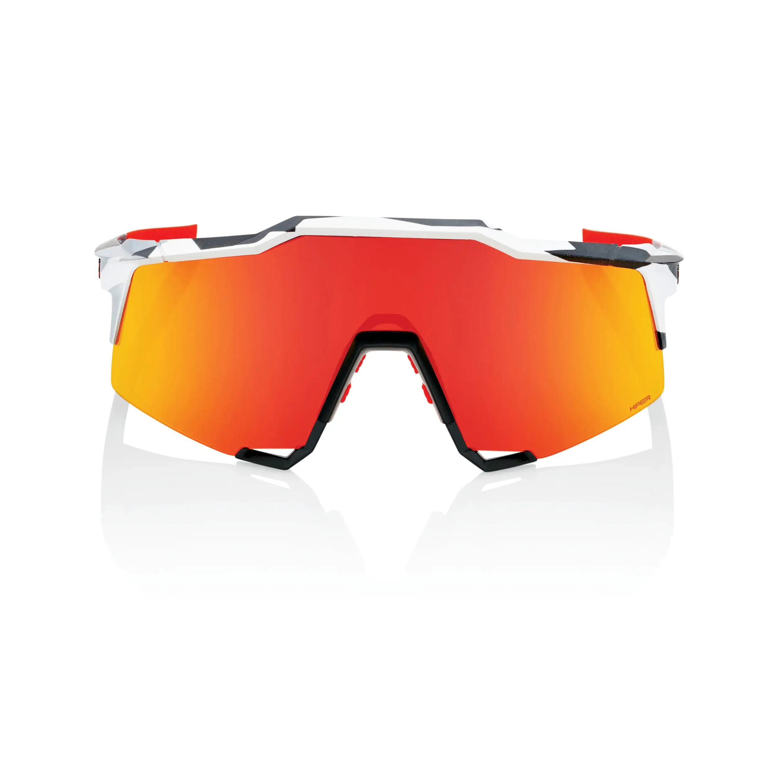100% SPEEDCRAFT Sunglasses Soft Tact Grey Camo - HiPER Red Multilayer Mirror Lens - Image 2