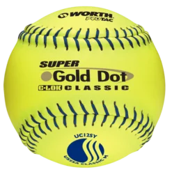 Worth 12" USSSA Super Gold Dot Classic M Softballs (Dozen): UC12SY